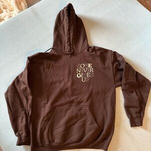 Brown Hoodie with Motivational Print